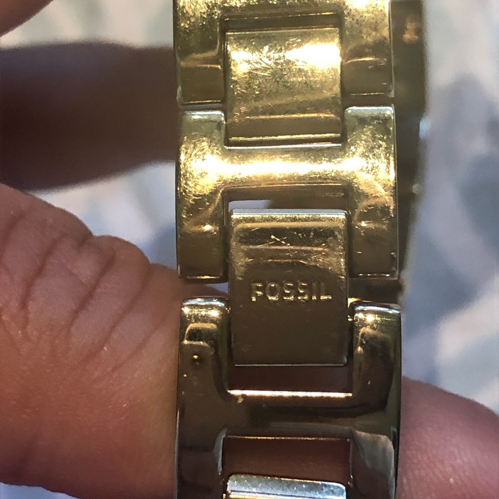 Fossil watch gold with all links - Picture 4 of 7